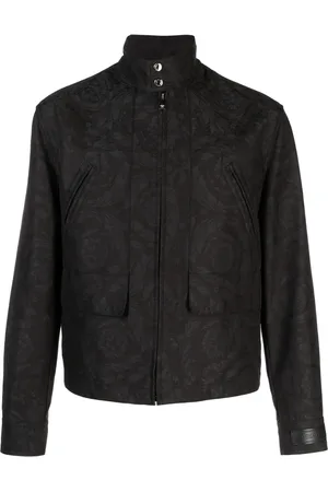 VERSACE Barocco-print jacquard bomber jacket