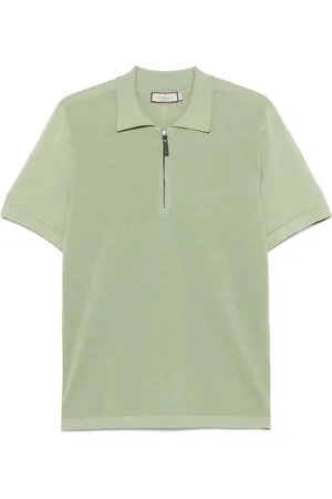 CANALI Cotton zip-up polo shirt