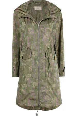 HERNO Camouflage print drawstring waist coat