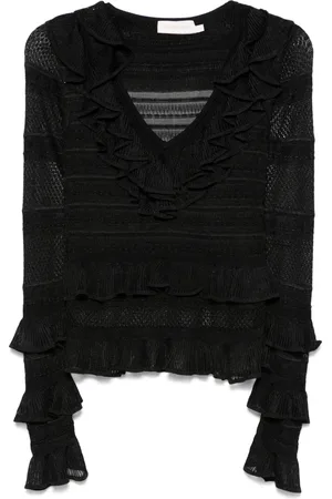 ZIMMERMANN Frilled V-neck top