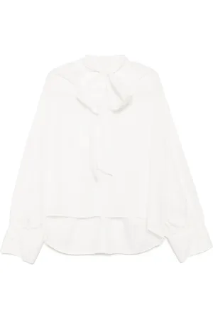 GOEN.J Tie-detailed gathered blouse
