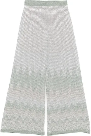 D.EXTERIOR Chevron-knit trousers