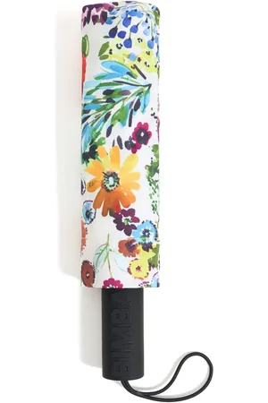 Bimba y Lola Ivory-print umbrella