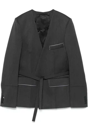 Victoria Beckham Shrunken Collarless blazer