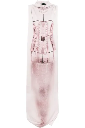 Jean Paul Gaultier Maxi bustier-print dress