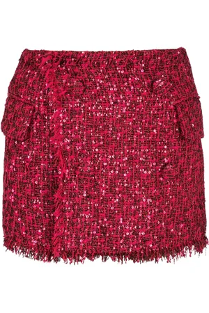 Balmain Button-detail tweed mini shorts