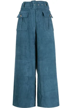 Paula Wide-leg suede trousers