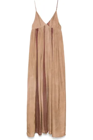 UMA WANG Stripe-detail maxi dress