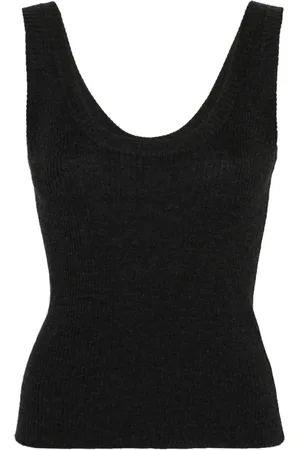 Brunello Cucinelli Monili-chain ribbed-knit top
