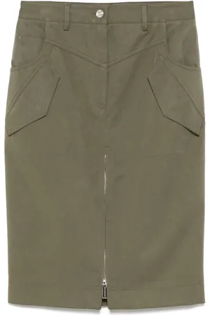 BARBARA BUI Gabardine midi skirt