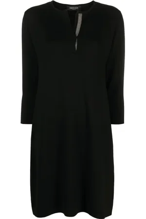Fabiana Filippi Split-neck wool minidress