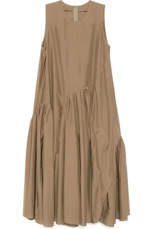 JNBY Pleated asymmetric-hem dress