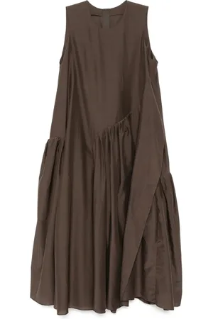 JNBY Pleated asymmetric-hem dress