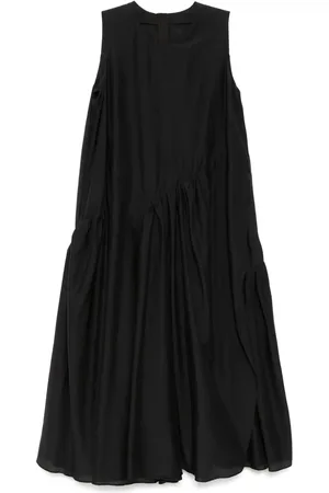 JNBY Pleated asymmetric-hem dress