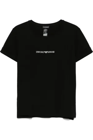 Emporio Armani Rhinestone-logo T-shirt