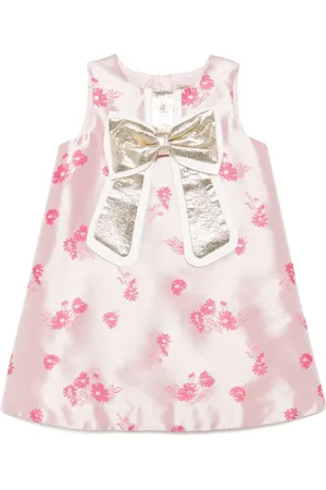HUCKLEBONES LONDON Guilded bow shift dress
