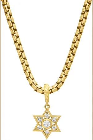 David Yurman 18kt yellow Star of David diamond pendant (17.2mm)