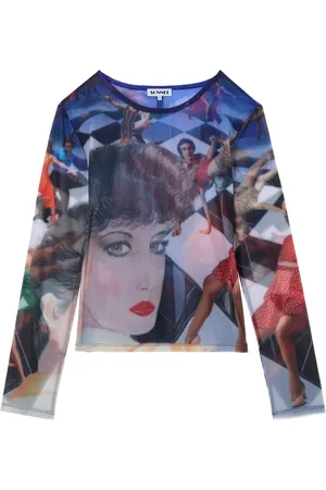 SUNNEI Brigitte-print sheer top