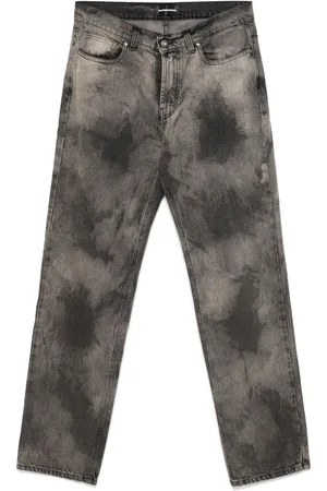 SALVATORE SANTORO Marbled-effect jeans