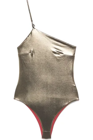 Patrizia Pepe Lam??-effect swimsuit