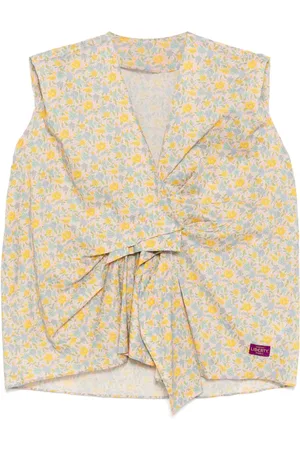 JNBY Floral-print sleeveless blouse