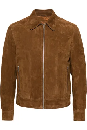 Fursac Long-sleeve suede jacket