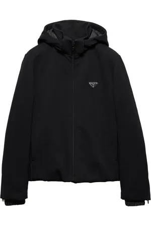 Prada Logo-appliqu?? hooded jacket