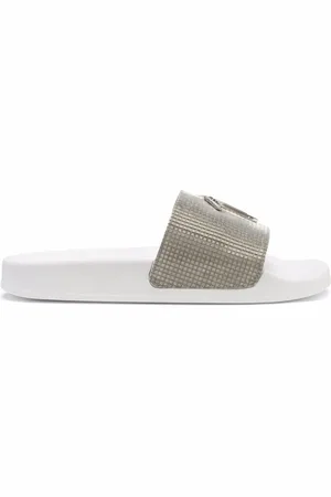 Giuseppe Zanotti Metallic-finish Brett slides