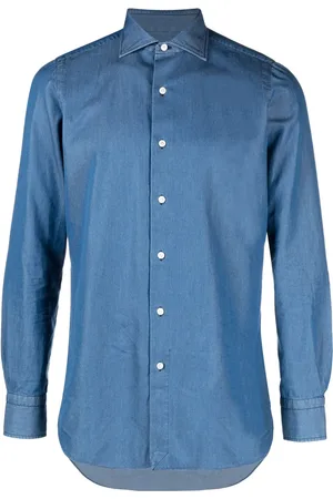 Finamore Long-sleeve denim shirt