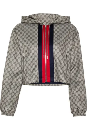Gucci GG-logo zip-up cropped jacket