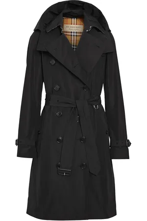 Burberry Kensington hooded trench coat