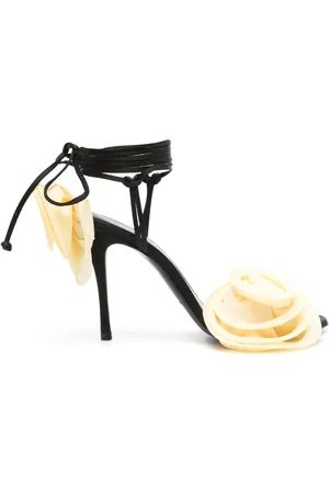 MAGDA BUTRYM 90mm crochet-flower sandals