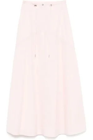 add Cotton midi skirt