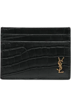 Saint Laurent Cassandre-logo leather cardholder