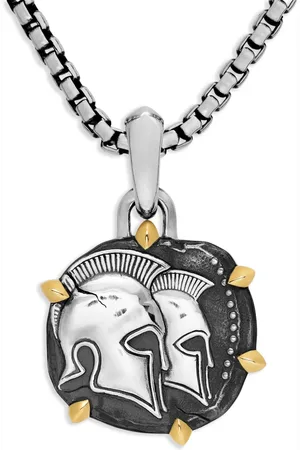 David Yurman 18kt yellow gold and sterling Gemini amulet (33mm)