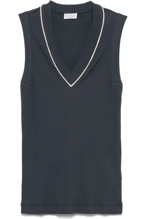Brunello Cucinelli Fine-ribbed tank top