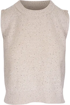 AKRIS Sequin-embellished sleeveless top