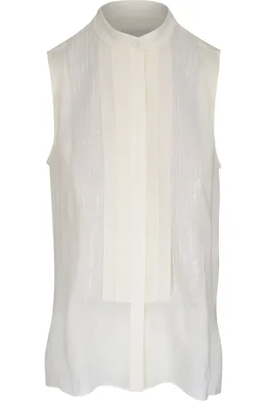 TWP Collarless blouse