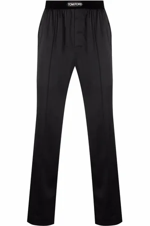 Tom Ford Logo-waistband silk pajama trousers
