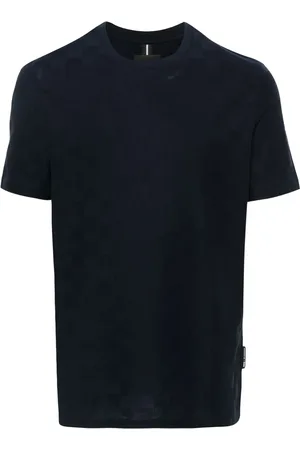 HUGO BOSS Checked cotton T-shirt