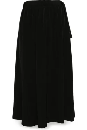 YOHJI YAMAMOTO Gathered crepe de chine trousers