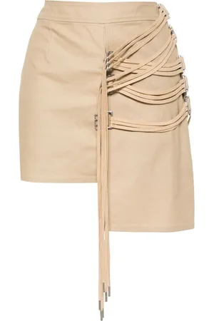 Cannari Concept String-detail asymmetric miniskirt