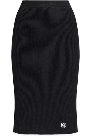 AMIRI Ma logo-embroidered midi skirt