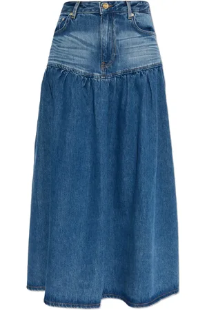 Ganni Denim midi skirt
