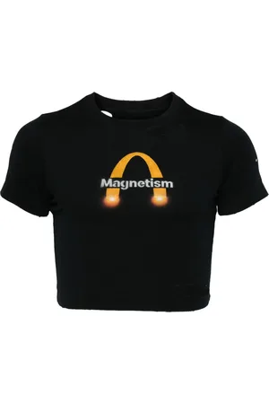 DOUBLET Magnetism distressed baby T-shirt