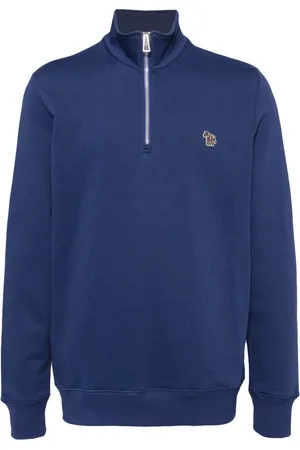 Paul Smith Zebra logo zip-neck sweatshirt