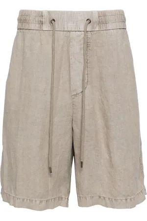 James Perse Straight-leg linen shorts
