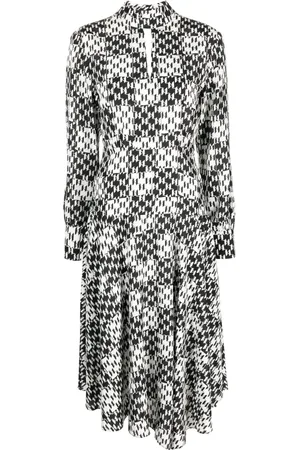Karl Lagerfeld Monogram-jacquard silk dress