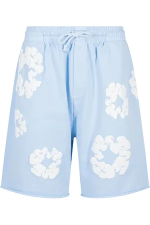 DENIM TEARS The Cotton Wreath "Powder " track shorts