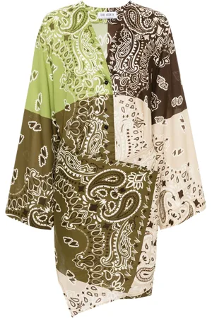 The Attico Paisley-print cotton mini dress